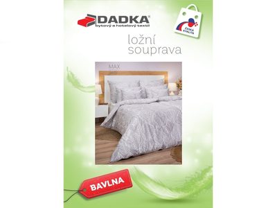 Bavlněné povlečení Max šedý 140x200, 70x90 cm – fotka 4