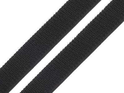 Suchý zip plyš šíře 20 mm elastický metráž{% if variant.name %} – 2 černá{% endif %}