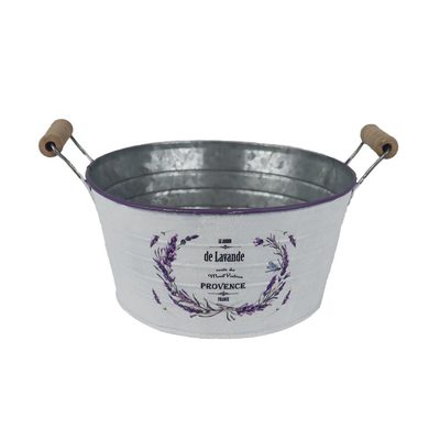 Květináč plechový s motivem levandule K4597 - Top dia:20xH:10-13.5{% if product.brand.name %} – Morex{% endif %}