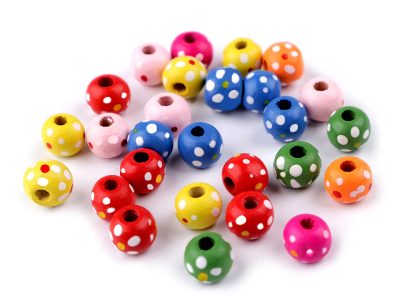 Dřevěné korálky Ø10 mm - 10 GRAMŮ{% if product.brand.name %} – Galanterka{% endif %}