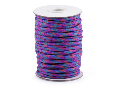 Padáková šňůra Ø4 mm návin 25 metrů{% if variant.name %} – 8 (146) modrá pařížská - multikolor{% endif %}