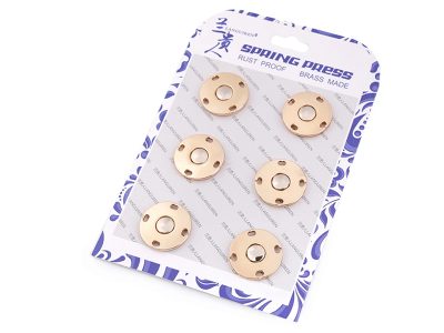 Designové patentky / druky Ø20 mm 6 párů{% if variant.name %} – 3 zlatá - mat{% endif %}