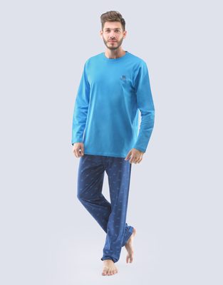 Pánské dlouhé pyžamo s potiskem{% if product.brand.name %} – Gina{% endif %}