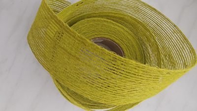 Stuha jutová šíře 40mm návin 9 metrů{% if variant.name %} – trávově zelená{% endif %}