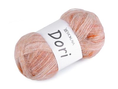 Pletací mohérová příze s nopky Dori 100 g{% if variant.name %} – 2 (F007) lososová světlá{% endif %}