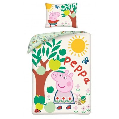 Povlečení ve vaku Peppa Pig jabloň Bavlna, 140/200, 70/90 cm{% if product.brand.name %} – Halantex{% endif %}