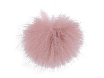 Kožešinová bambule s poutkem Ø8 cm{% if variant.name %} – 3 pudrová{% endif %}