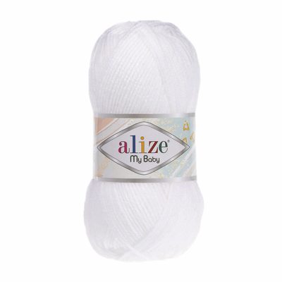 Akrylová příze My Baby 50 g{% if variant.name %} – 55 bílá{% endif %}