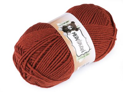Pletací příze medvídková 100 g{% if variant.name %} – 5 (85006) rezavá{% endif %}