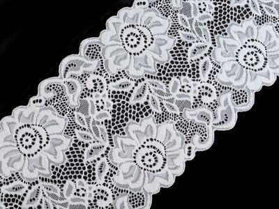 Elastická krajka / vsadka / běhoun šíře 14 cm METRÁŽ{% if product.brand.name %} – Stoklasa{% endif %}