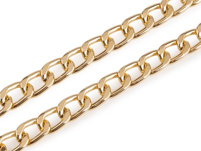 Řetěz plochý lehký šíře 13 mm, metráž{% if variant.name %} – 3 zlatá klasik{% endif %}