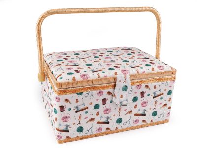 Kazeta / košík na šití čalouněný, krejčovský motiv{% if product.brand.name %} – Stoklasa{% endif %}