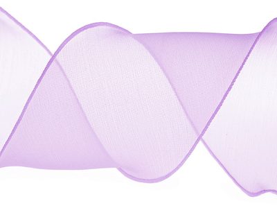 Organzová stuha s perleťovým leskem šíře 80 mm návin 13,5m{% if variant.name %} – 3 fialová nejsvětlejší{% endif %}