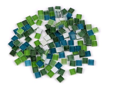 Mozaikové kamínky skleněné 500 g{% if variant.name %} – 3 zelená{% endif %}