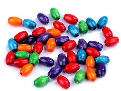 Dřevěné korálky oliva 7x10 mm 20g{% if product.brand.name %} – Galanterka{% endif %}