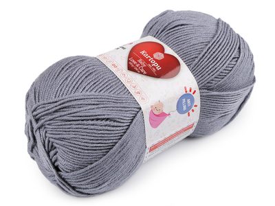 Pletací příze Baby Love a Care 100 g - 6 (571) šedá
