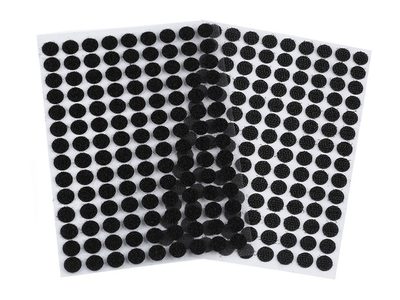 Suchý zip samolepicí kolečka Ø10 mm{% if variant.name %} – 2 černá{% endif %}