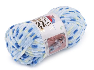 Dolphin Baby Colors Pletací žinylková příze 100 g - 7 (80403) modrá pomněnková modrá