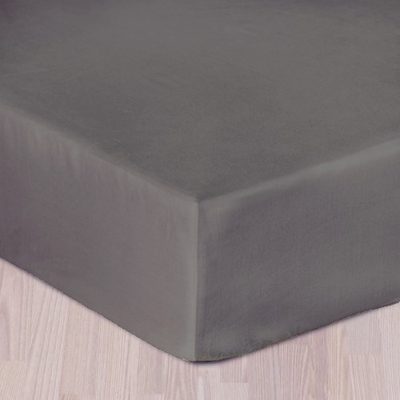 Saténové prostěradlo tmavě šedé 180×200 cm - Olzatex