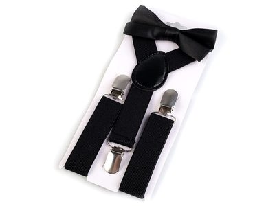 Dětská sada šle a motýlek{% if variant.name %} – 4 černá{% endif %}
