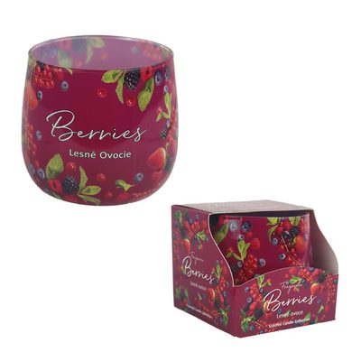 Svíčka vonná ve skle BERIES, 100g G - dia 7,5 × 7,8 cm{% if product.brand.name %} – Morex{% endif %}