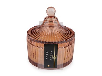 Vonná svíčka ve skleněné dóze 180 g - 4 (gold amber) starorůžová sv.