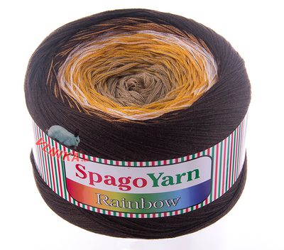 Příze Rainbow Spago 250 g{% if variant.name %} – 03 odstíny hnědé-krémové-žluté{% endif %}
