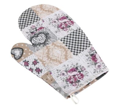 Kuchyňská chňapka Vínová,Šedá,Béžová CH/408 28x18 cm{% if product.brand.name %} – Bellatex{% endif %}