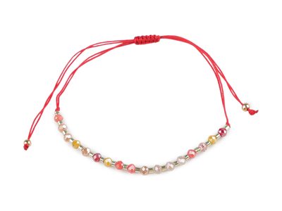 Náramek shamballa broušené korálky s AB efektem{% if variant.name %} – 3 červená{% endif %}