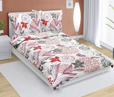 Krepové povlečení Červená 80/281{% if product.brand.name %} – Bellatex{% endif %}