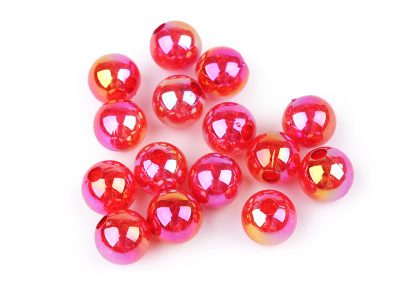 Plastové korálky s AB efektem Ø13 mm 15 kusů{% if variant.name %} – 3 růžová{% endif %}