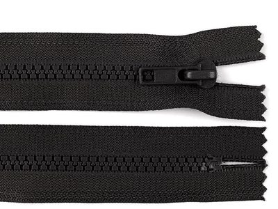 Zip kostěný šíře 5 mm délka 20 cm černý nedělitelný{% if variant.name %} – 322 černá{% endif %}