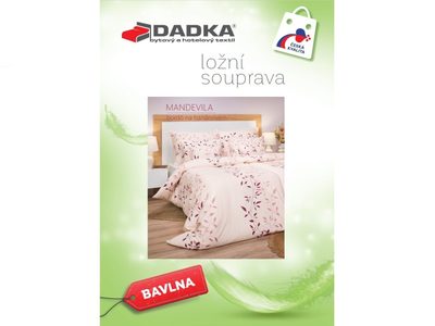 Bavlněné povlečení Mandevila bordó na banánovém 140x200, 70x90 cm – fotka 4