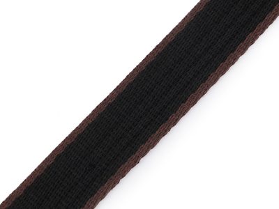 Oboustranný popruh šíře 25 mm METRÁŽ{% if variant.name %} – 3 černá hnědá{% endif %}