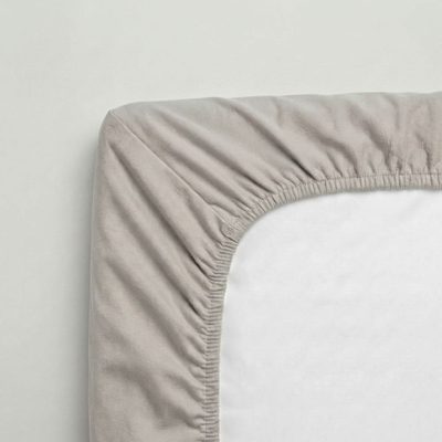 Jersey prostěradlo s lycrou světle šedé – fotka 3