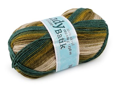 Pletací příze Lady Batik de Luxe 100 g{% if variant.name %} – 5 (605) zelená{% endif %}