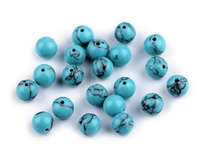 Minerálové korálky Tyrkenit Ø8 mm 10ks{% if product.brand.name %} – Galanterka{% endif %}