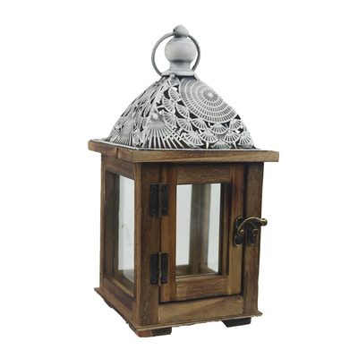Dřevěná lucerna D6036 - 28,5 cm{% if product.brand.name %} – Morex{% endif %}