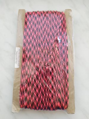 Padáková šňůra PARACORD černá - růžová 25 m{% if product.brand.name %} – VTC{% endif %}