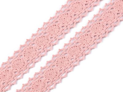 Krajka / vsadka paličkovaná šíře 27 mm návin 22,5 metrů{% if variant.name %} – 2 pudrová{% endif %}