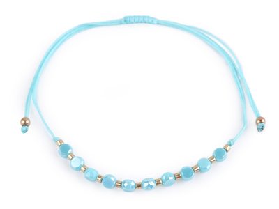 Náramek shamballa broušené korálky s AB efektem{% if variant.name %} – 3 modrá azurová AB{% endif %}