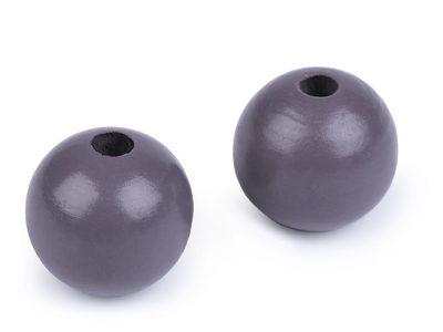 Velké dřevěné korále Ø40 mm 2 kusy{% if variant.name %} – 2 šedá{% endif %}