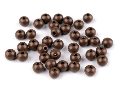 Dřevěné korálky Ø10 mm 20g{% if variant.name %} – 15 hnědá světlá{% endif %}