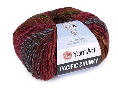Pletací příze Pacific Chunky 100 g{% if variant.name %} – 3 (301) hnědá červená{% endif %}