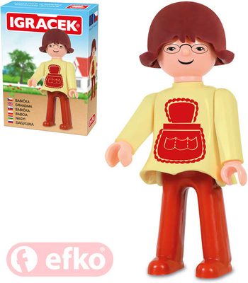 IGRÁČEK Babička figurka 7,5cm rodina v krabičce STAVEBNICE – fotka 1