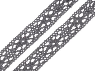 Bavlněná krajka šíře 11 mm paličkovaná 22,5 metrů{% if variant.name %} – 3 šedá{% endif %}
