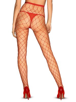 Žhavé punčochy S812 Tights red - Obsessive – fotka 1