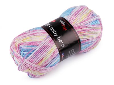 Pletací příze Elen baby batik 100 g{% if variant.name %} – 5 (5118) fialová světlá modrá{% endif %}