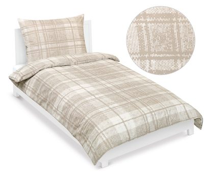 Bavlněné povlečení Béžová,Bílá 90/311{% if variant.name %} – 140x220 cm, 70x90 cm{% endif %}