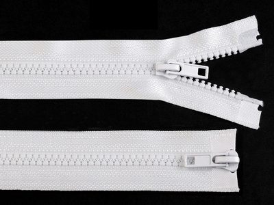 Zip kostěný 5 mm dělitelný 2 jezdce 80 cm (bundový){% if product.brand.name %} – Stoklasa{% endif %}